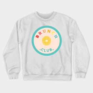 Colorful Brunch Club With Waffle Crewneck Sweatshirt